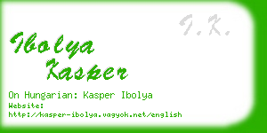 ibolya kasper business card